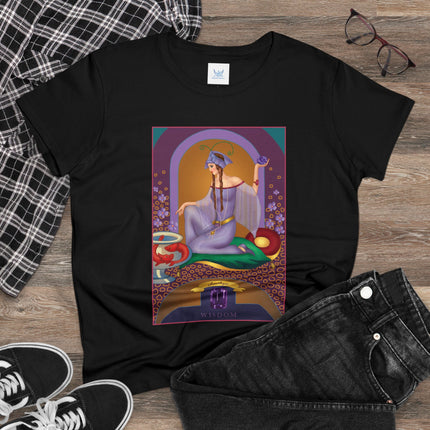 February & Amethyst (from the Gem Series) by Sofia Chiostri Women's Midweight Cotton Tee