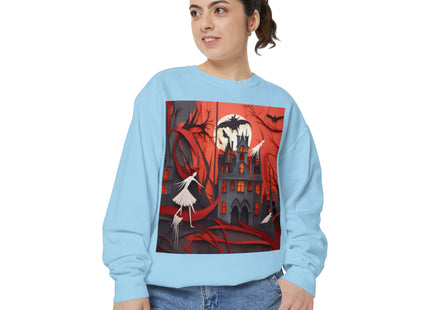 Halloween Night Scene Unisex Garment-Dyed Sweatshirt