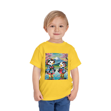 Rainy Day Ducks Toddler Short Sleeve Tee
