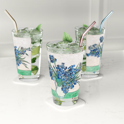 Irises by Vincent Van Gogh Glass, 16oz