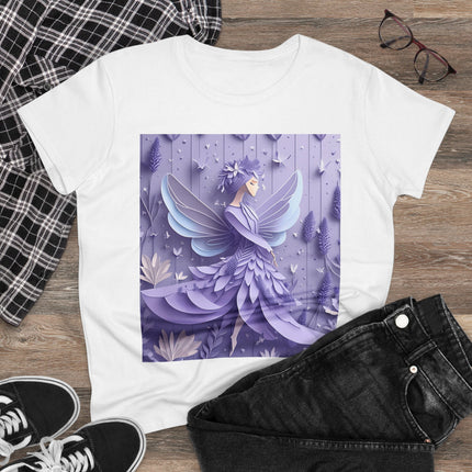 Lavender Fairy Women's Midweight Cotton Tee