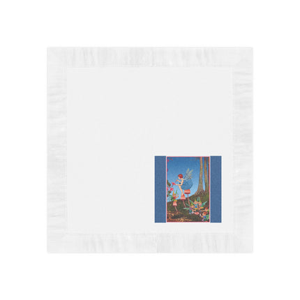 Periwinkle Painting the Petals by Ida Outhwaite White Coined Napkins
