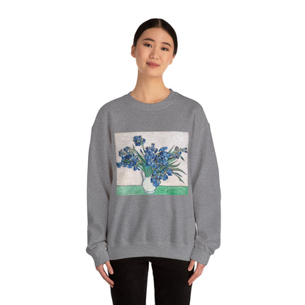 Irises by Vincent Van Gogh Heavy Blend™ Crewneck Sweatshirt