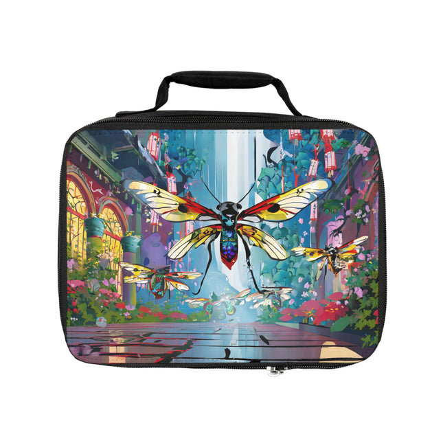 Neon Swarm Lunch Bag