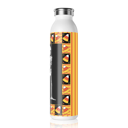 Candy Corn Skeleton Slim Water Bottle