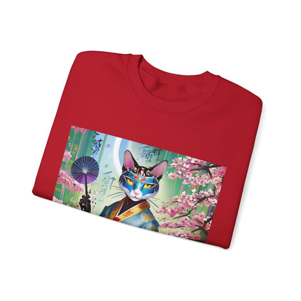 Cyberpunk Geisha Unisex Heavy Blend™ Crewneck Sweatshirt