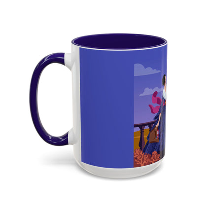 The Dawn Serenade Colorful Mug (11oz, 15oz) – Rooster Beauty, Morning Charm & Art Deco Elegance