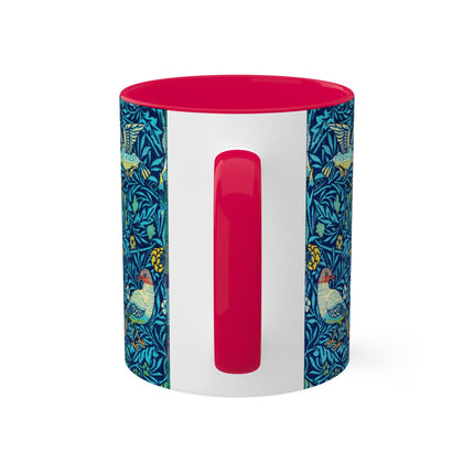 Bird by William Morris Colorful Mugs, 11oz