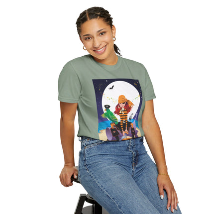 Moonlit Pirate Halloween Unisex Garment-Dyed T-shirt