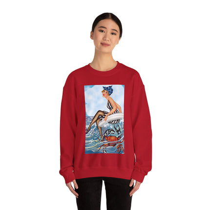 Playful Waves and Fashion Follies Heavy Blend™ Crewneck Sweatshirt