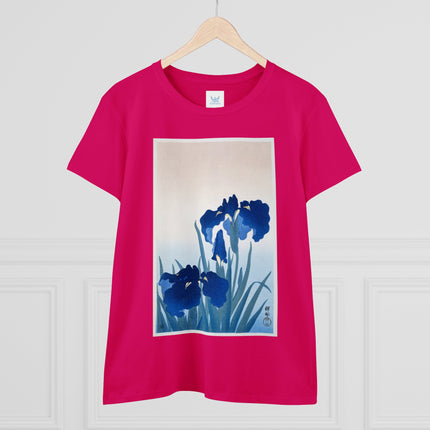 Irises by Ohara Koson Women's Midweight Cotton Tee