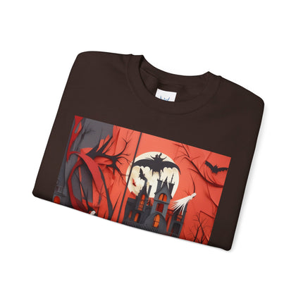 Halloween Night Scene Unisex Heavy Blend™ Crewneck Sweatshirt