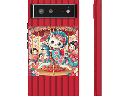 Geisha Kitten's Enchanted Carousel Phone Cases