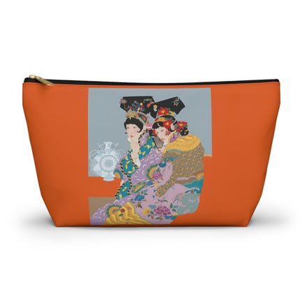Two Geishas in Peacock Kimonos Cosmetic Bag – Timeless Elegance & Sisterly Grace