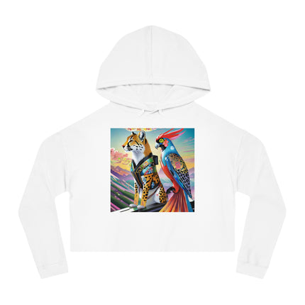 Cybernetic Duets Cropped Hooded Sweatshirt