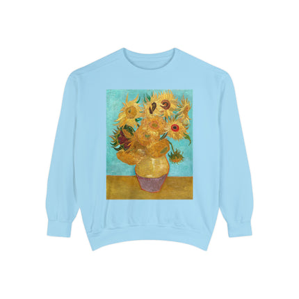 Vase with Twelve Sunflowers by Vincent Van Gogh Unisex Garment-Dyed Sweatshirt