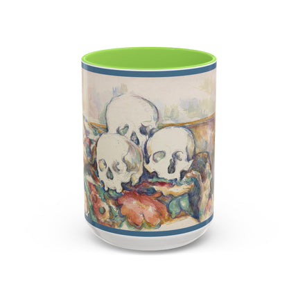 The Three Skulls by Paul Cézanne Colorful Mugs (11oz, 15oz)