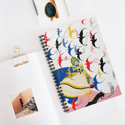 Flight of the Songbirds Spiral Notebook – Theatrical Whimsy & Colorful Harmony