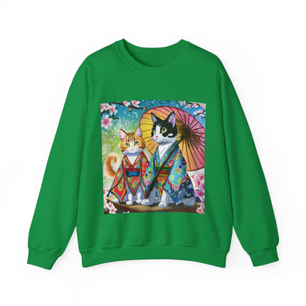 Kimono Kitties Unisex Heavy Blend™ Crewneck Sweatshirt