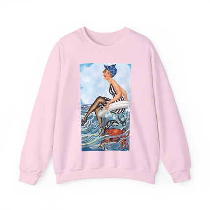 Playful Waves and Fashion Follies Heavy Blend™ Crewneck Sweatshirt