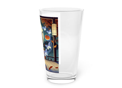 Court Magician with Ghost Butterflies Glass, 16oz