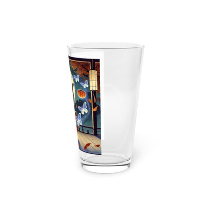 Court Magician with Ghost Butterflies Glass, 16oz