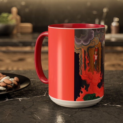 The Firebird's Awakening Colorful Mug (11oz, 15oz) – Ballet Fantasy, Mythic Fire & Art Deco Drama