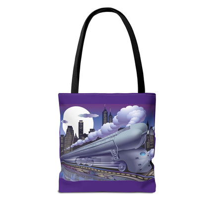 The Art Deco Bullet Train Tote Bag (AOP)