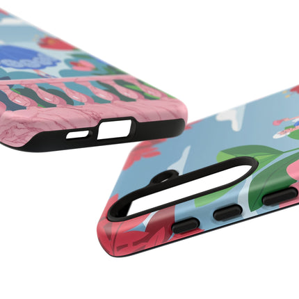 🌺🪭 The Lady Of The Grand Flower Terrace Phone Case – Art Deco Garden Elegance