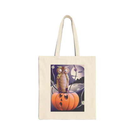 The Startled Pumpkin Cotton Canvas Tote Bag