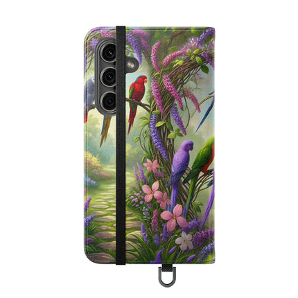 🧚🦜 Lavender-Winged Fairy Flip Case – Dreamy Elegance & Spring Whimsy