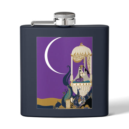 Moonlit Reverie Pavilion Flask – Art Deco Elegance & Mystical Serenity