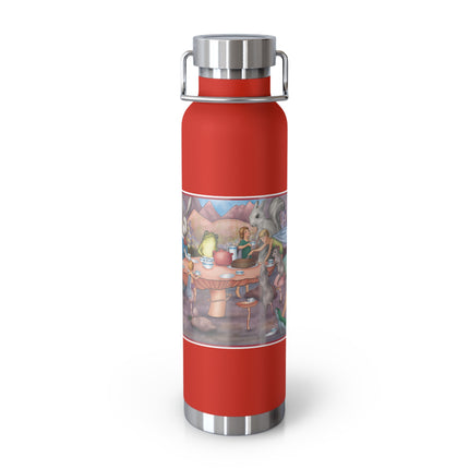 A Fairy's Whimsical Tea Party Copper Vacuum Insulated Bottle, 22 oz