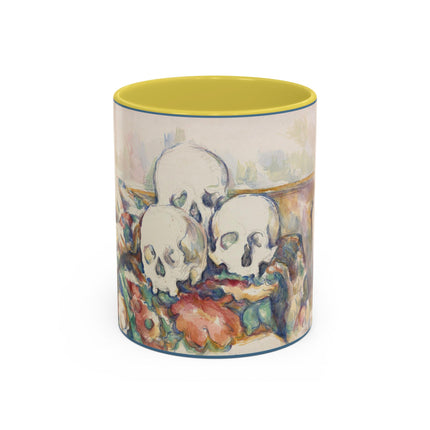 The Three Skulls by Paul Cézanne Colorful Mugs (11oz, 15oz)