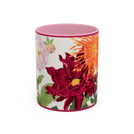 Dahlia Flower by Tanigami Kônan Colorful Mugs (11oz, 15oz)