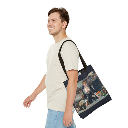 A Bar at the Folies-Bergère by Edouard Manet Tote Bag (AOP)