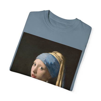 Girl with a Pearl Earring by Johannes Vermeer Unisex Garment-Dyed T-shirt