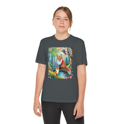 Mischievous Fox Youth Competitor Tee – Forest Fun & Whimsical Adventure