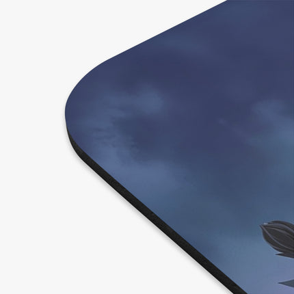 🖤💙 The Lady Before The Midnight Mirror Mouse Pad – Art Deco Floral Elegance