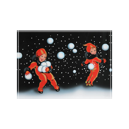 A Festive Snowball Acrylic Art Block