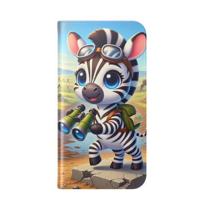 🦓🔭 The Zebra Lookout Flip Case – Adventure, Curiosity & Explorer Spirit