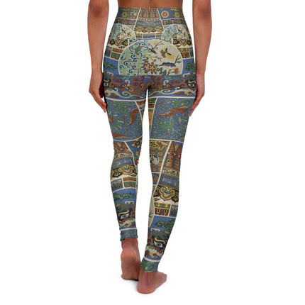 Chinois et Japonais by Auguste Racinet High Waisted Yoga Leggings (AOP)