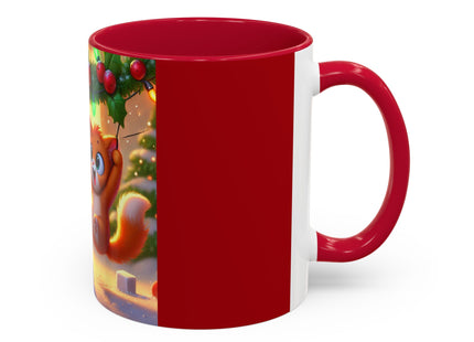 Naughty or Nice Kitten Christmas Colorful Mugs (11oz, 15oz)