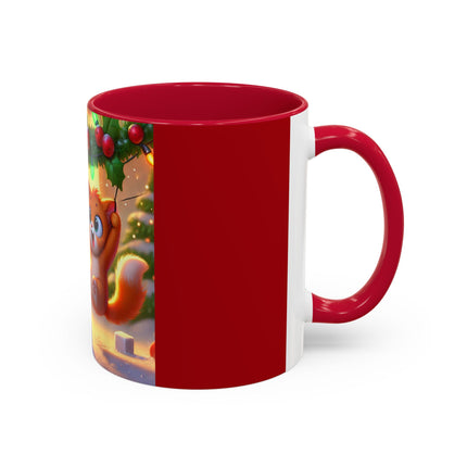Naughty or Nice Kitten Christmas Colorful Mugs (11oz, 15oz)