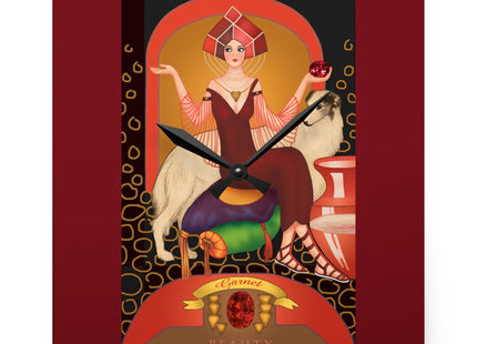 January & Garnet Zodiac Acrylic Wall Clock