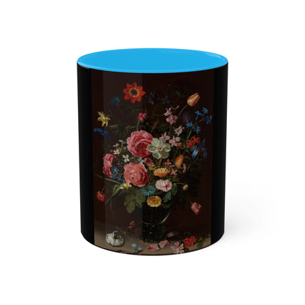 A Bouquet of Flowers by Clara Peeters Colorful Mugs, 11oz