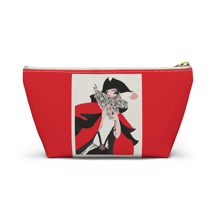 Crimson Masquerade Cosmetic Bag – Dramatic Grace & Bold Elegance
