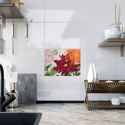 Dahlia by Tanigami Kônan Ceramic Tile