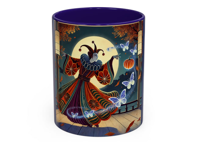 Court Magician with Ghost Butterflies Colorful Mugs (11oz, 15oz)