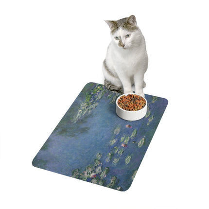 Claude Monet Water Lilies Pet Food Mat – Pond Reflections